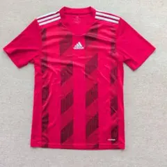 adidas AEROREADY 赤 ストライプ シャツ L