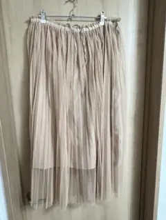 【美品】LOWRYSFARM ベージュ プリーツスカート