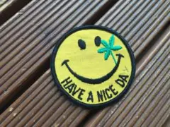 ガンジャ【70's HAVE A NICE DAY スマイル ワッペン】