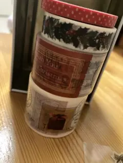 マステ② クリスマス マスキングテープ mt 切手柄　ドッド　赤　緑　Xmas