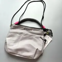 新品 D.KELLY ショルダーバッグ グレー ネオンカラー