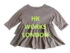 HK WORKS LONDON　ペプラムトップス　ベージュ　七分袖　カットソーのサムネイル