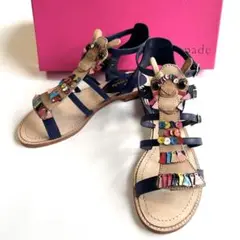 【未使用】ケイトスペード　SAHARA　フラット　グラディエーター　サンダル　紺