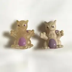 ポケモンキッズ ミュウツー 2体セット クリア ソフビ 指人形 BANDAI