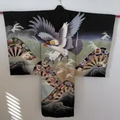 新品未使用 お宮参り 産着 男の子 正絹 黒