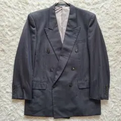 90s Christian Dior ダブル ジャケット 総裏地 ストライプ Lのサムネイル