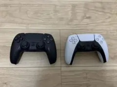 PS5 コントローラー 2個セット 黒 動作品 / 白 ジャンク