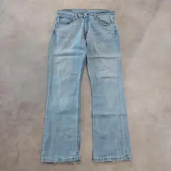 リーバイス527 Levis W33 フレア ブーツ 青 古着 ヒゲ 23437