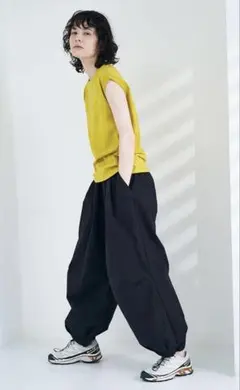 美品 CITYSHOP シワ加工リンクルTシャツ シアーシャツ サックスブルー 