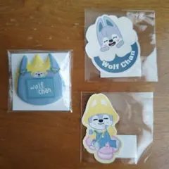 Wolf Chan ステッカーABお名前バッチ