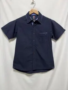 BEAMS HEART　半袖シャツ　ネイビー　Sサイズのサムネイル
