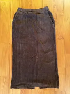 niko and... ストレッチカットコールスカート　ブラウン　M