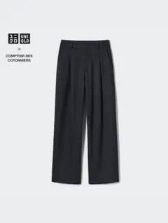 UNIQLO /ブラッシュドジャージータックワイドパンツ（丈標準70～72cm）