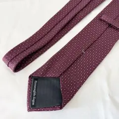【極美品】エルメネジルドゼニア ネクタイ ボルドー 幾何学模様 シルク
