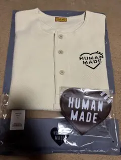 HUMAN MADE ヘンリーネックシャツ ネイビー - メルカリ