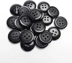 黒色ボタン 20mm 4穴 ジャケット 上着 20個