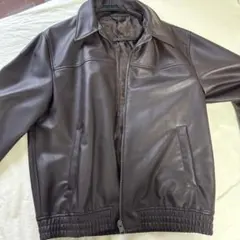 ZARA フェイクレザージャケット ブラウン Lサイズのサムネイル
