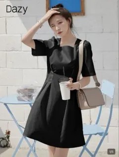 【DAZY】シンプルスクエアネックAラインワンピース Mサイズ