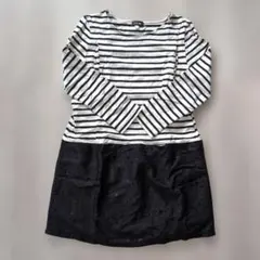 マタニティ・授乳服　LOVE INC. ストライプ長袖ワンピース