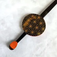 大ぶり　鼈甲　平打ち　かんざし　簪　麻葉　E3　和装　着物　浴衣　留袖　髪飾り