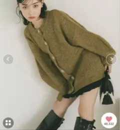 最終価格！VANNIE U❤︎オリーブ ニットカーディガン⭐︎超美品！