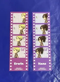進撃の巨人 ちびとこ アニメイト特典 フィルム風カード 　エルヴィン　ハンジ