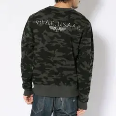 AVIREX 迷彩クルーネックスウェット CAMOUFLAGECREWSWEAT