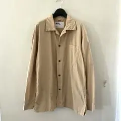 MHL. ◆ コットンポプリン オープンカラーシャツ カーキ Ｌ