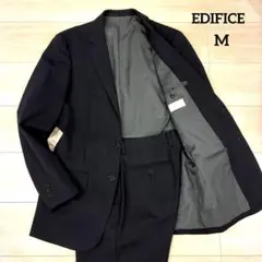 極美品✨ EDIFICE セットアップ スーツ ネイビー チェック アンコン Mのサムネイル