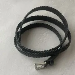 UNIQLO 本革　レザーメッシュロングベルト　レディースMサイズ　ブラック