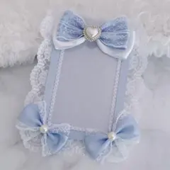 硬質ケース トレカケース レースデコ B7 水色 スカイブルー