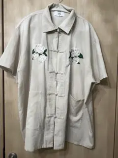 チャイナシャツ jouetie ジュエティ　ホワイト 半袖　刺繍シャツ白シャツ