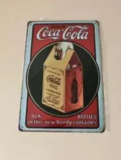 Coca-Cola ブリキ看板 レトロデザイン