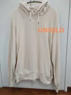 UNIQLOクリーム色 フード付き パーカー