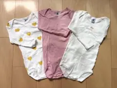 【Petit Bateau】 ベビー ロンパース 3枚セット 18m/81cm