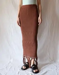 マメクロゴウチ Basket Weave Skirt サイズ１のサムネイル