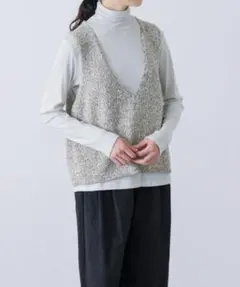 かぐれ　テープヤーンニットベスト　新品未使用