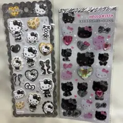 ハローキティ　マシュマロシール　ギャルキティ　ゼブラキティ　キラキラシール