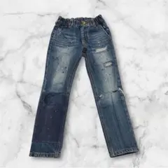 BREEZE リメイク加工 キッズダメージデニムパンツ 子供用120センチ