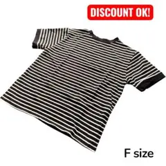 【美品・値下コメOK】黒白ボーダー 半袖Tシャツ フリーサイズ 古着