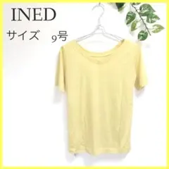 最終特別価格【新品】INED イネド　肌触り良い　Vネック　黄色　金運　Tシャツ
