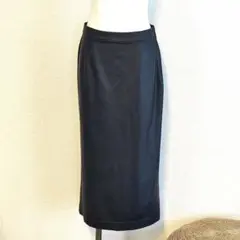 CITY SHOP フェイクレザー風 ロングイージースカート タイトスカート 黒のサムネイル