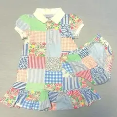 美品　ラルフローレン　夏服ワンピース　パンツ付き　24M 90サイズ