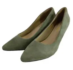 SG1951-12■新品パンプス ハイヒール スエード調 25.5cm ミント