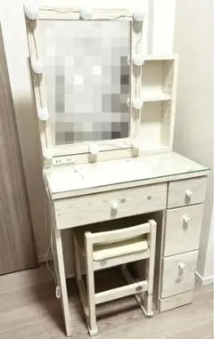 姫系ドレッサー✨三面鏡 椅子セット キティー風♡ レア 希少 - メルカリ