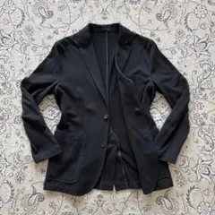 【美品】LACOSTE テーラードジャケット アンコン ストレッチ 黒 Mのサムネイル