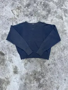 70s 両V 無地 短丈 ヴィンテージ スウェット