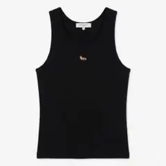 MAISON KITSUNÉ ブラック タンクトップ S MAISON KITSUNE（メゾン キツネ） タンクトップ BABY FOX RIBBED