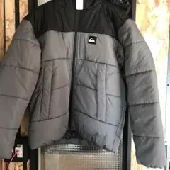 Quiksilver フード付きダウンジャケット XL 黒・グレー - メルカリ