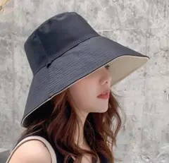 送料込み#UVカット帽子  紫外線対策  熱中症予防 リバーシブル